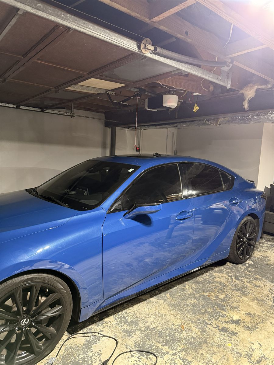 Lexus IS with ceramic tinted windows and a blacked-out roof